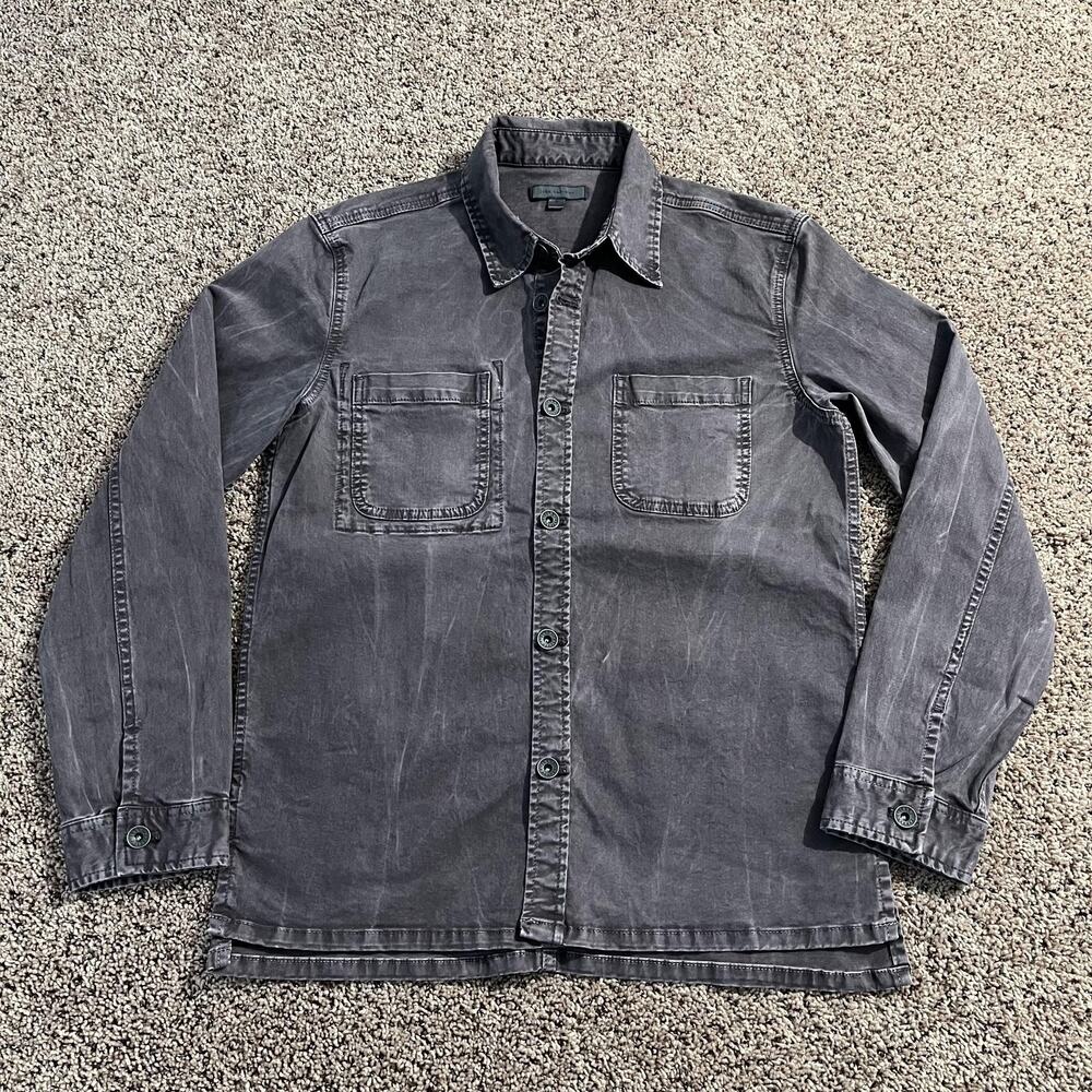 John Varvatos Gray Shirt Jacket